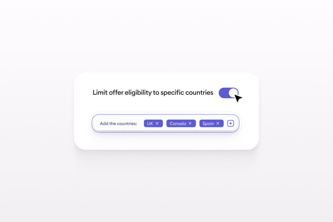 Limit offer eligibility to specific countries