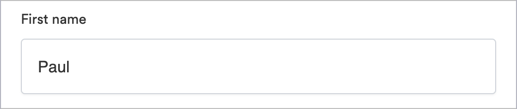 Text Input Example