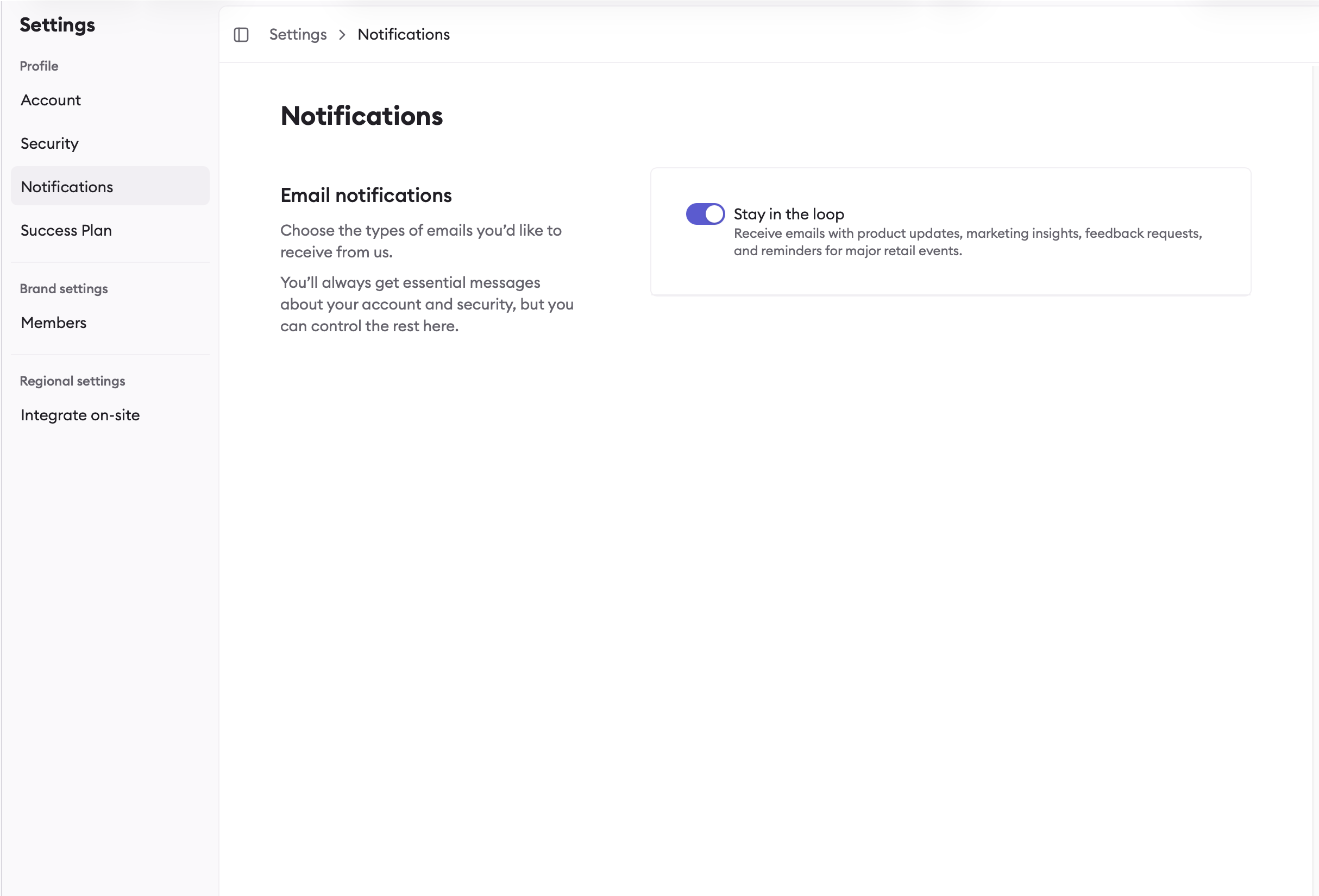 Notification Preferences