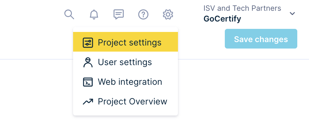 Bloomreach Project Settings
