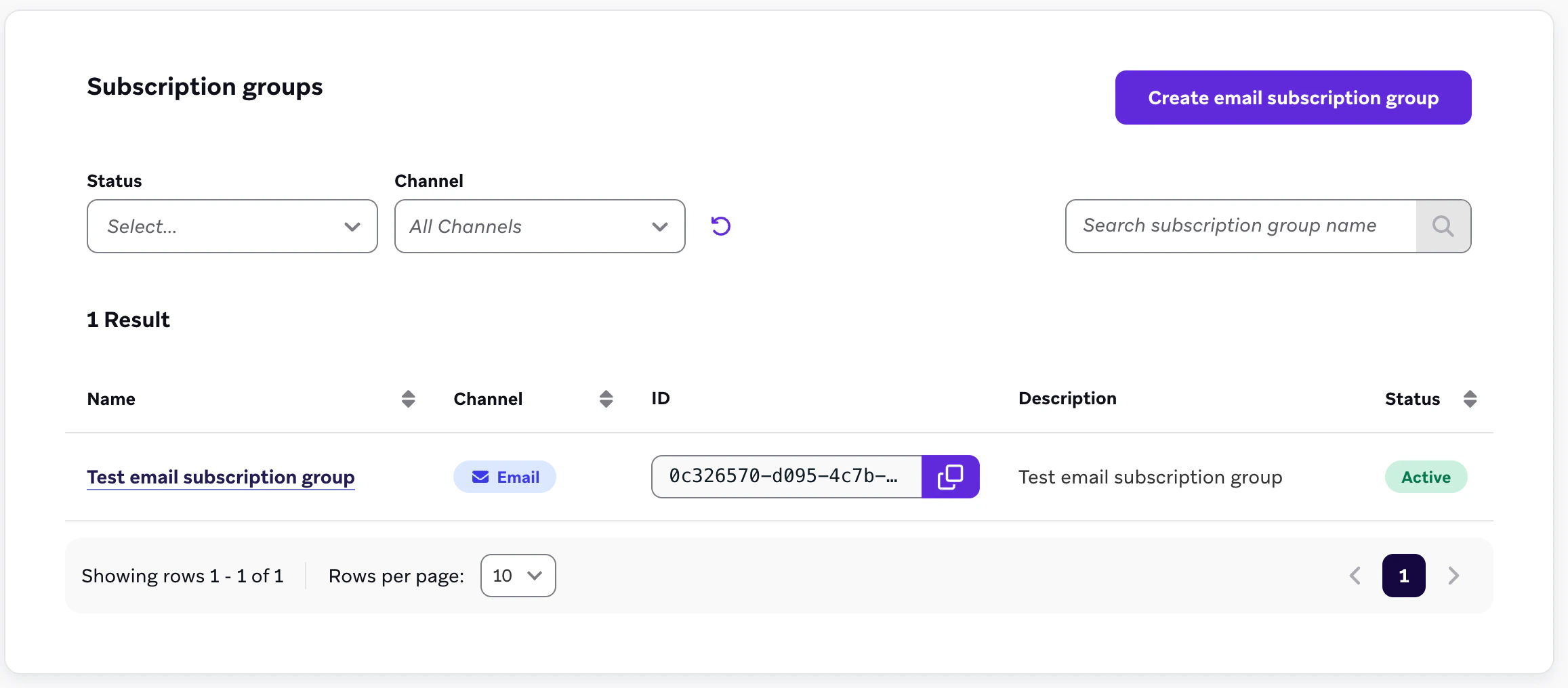 Braze Subscription Group