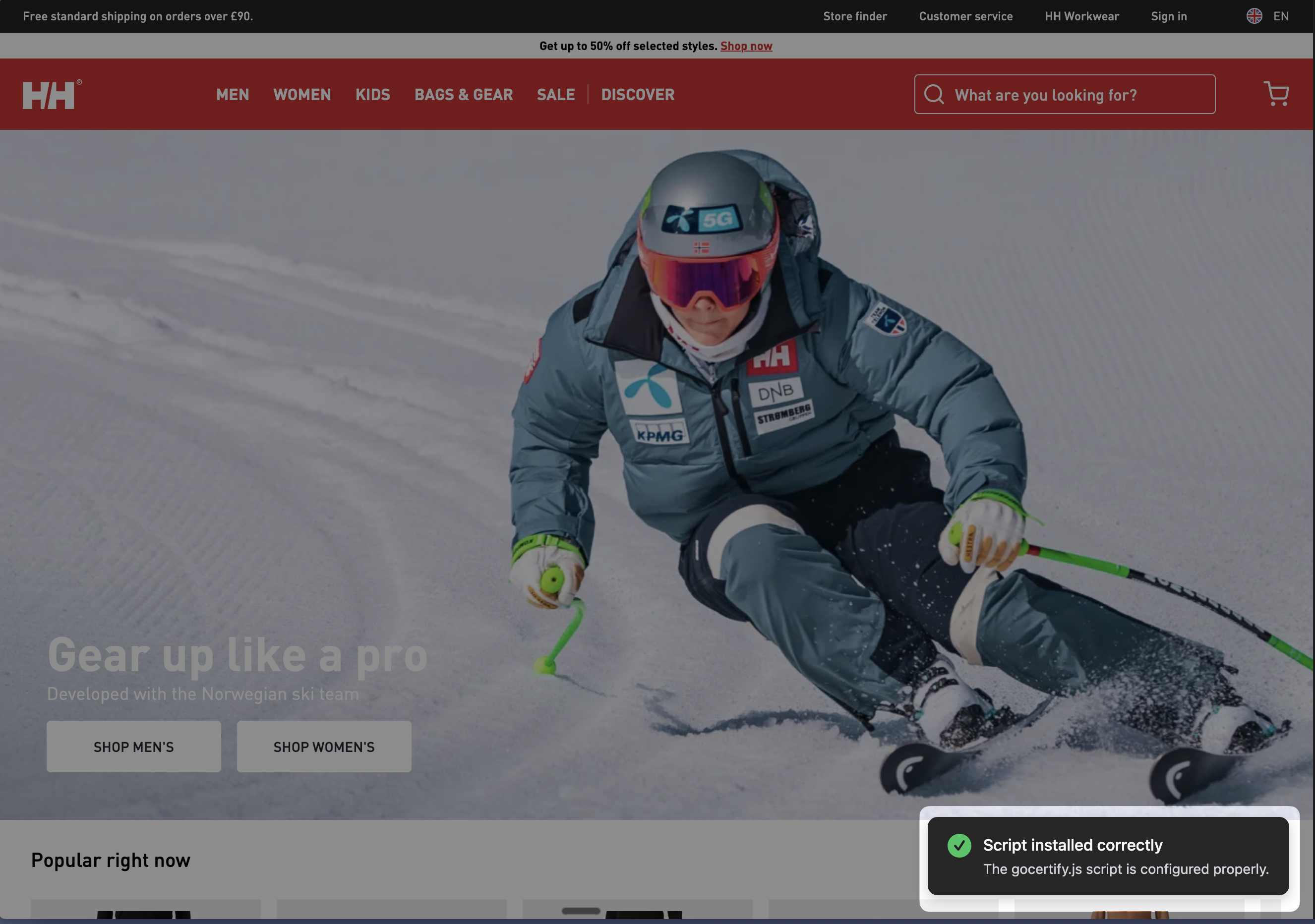 Script validation success