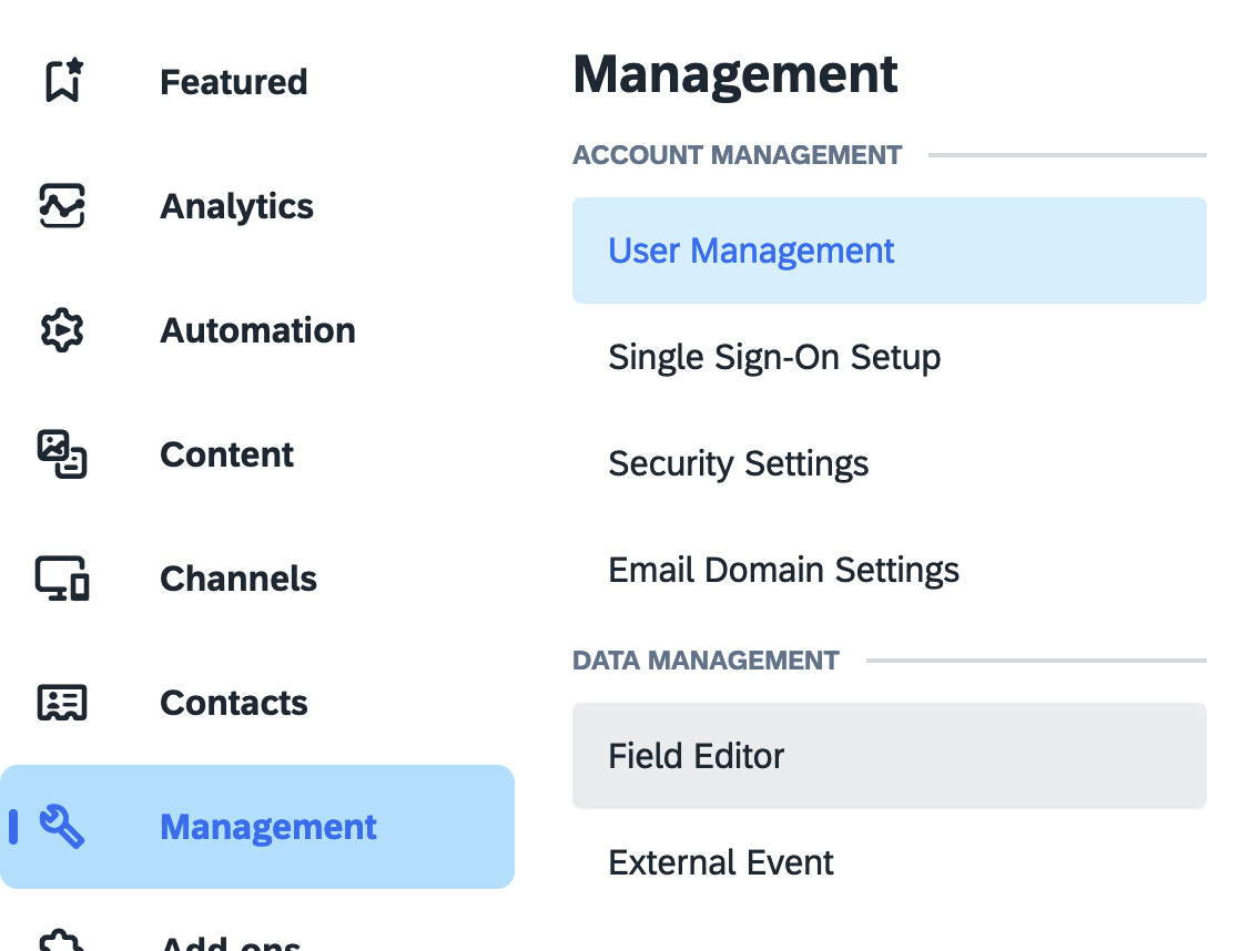 Emarsys field editor