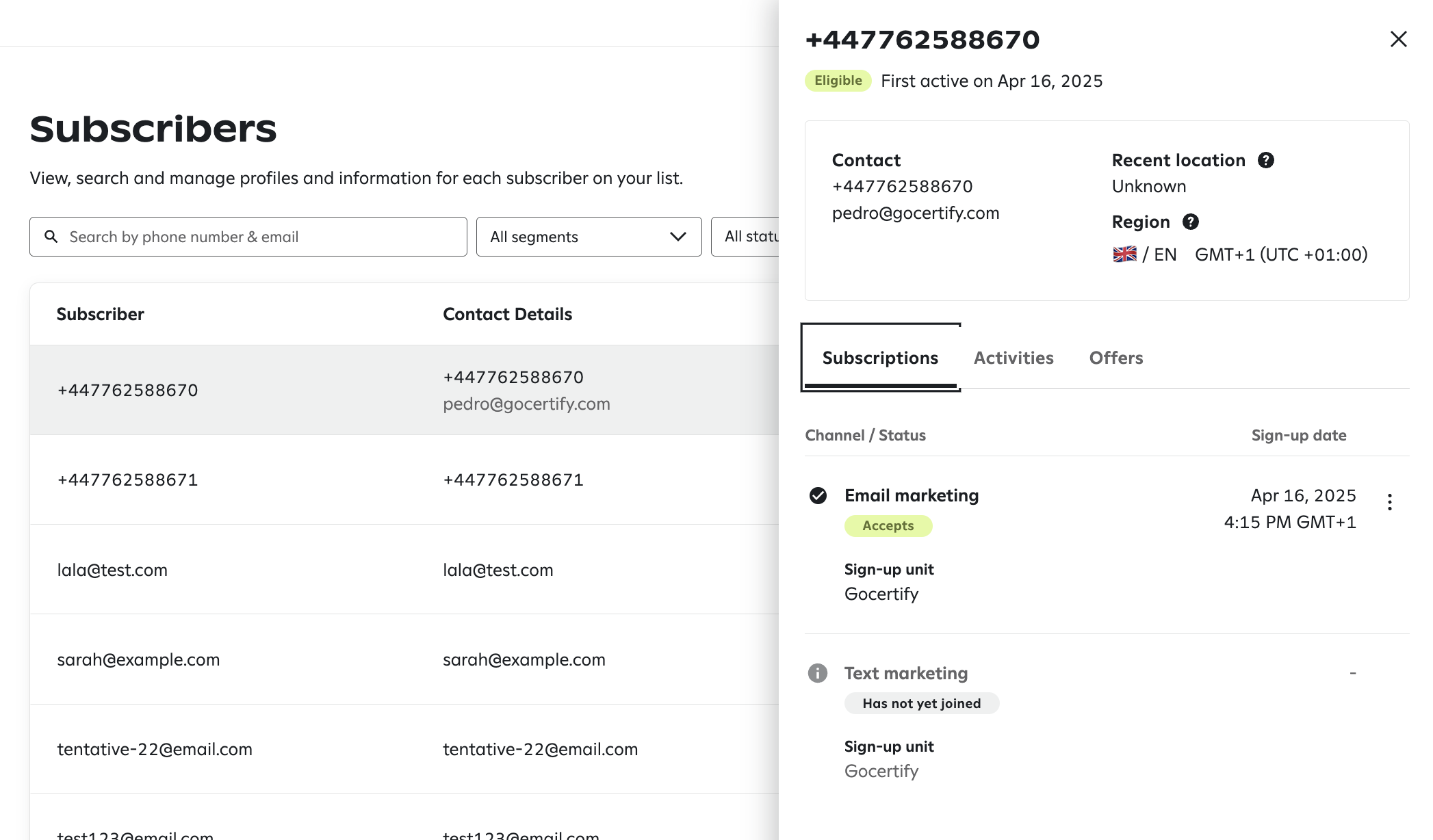 Attentive Subscriber
