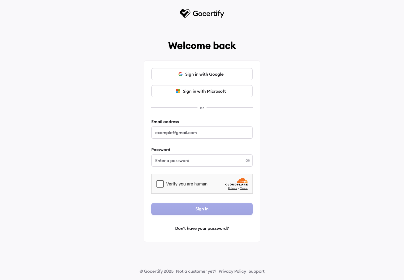 Login Screen