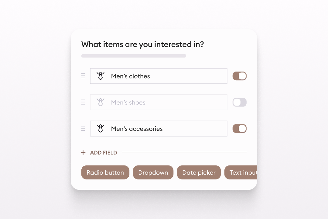 Multiple choice custom fields
