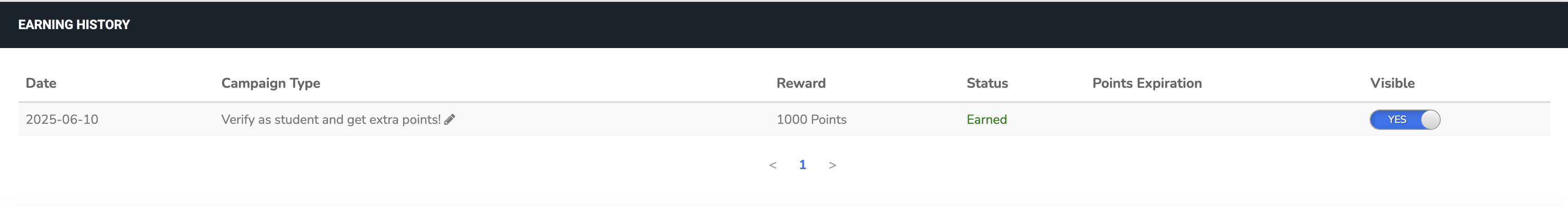 Yotpo Earning History