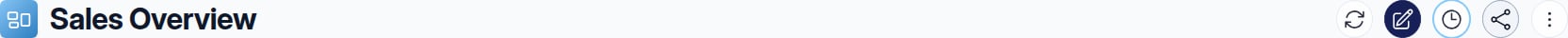 The dashboard top bar showing the Share button among the refresh, edit, and schedule actions.