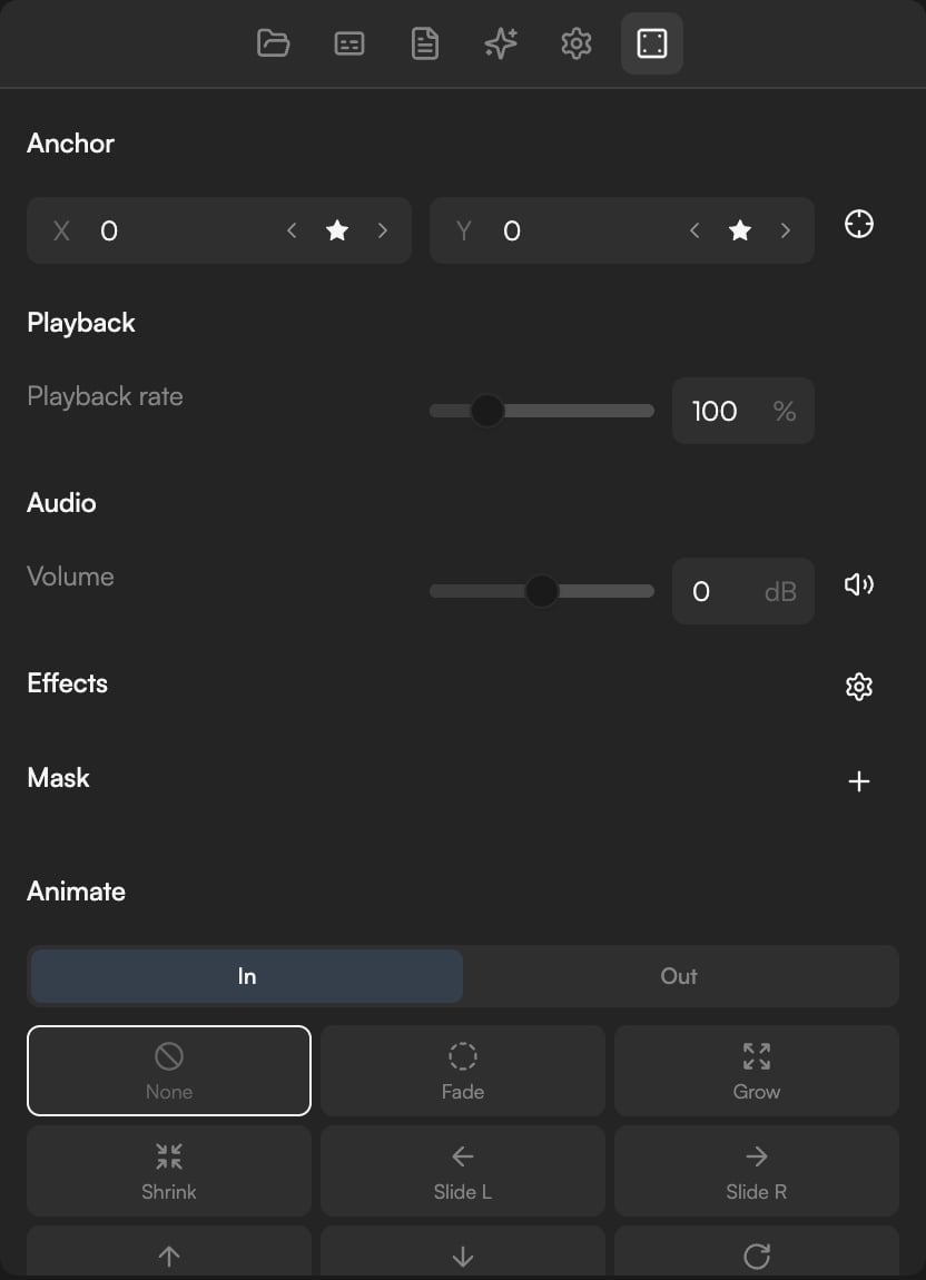 Video clip with a circular mask in Preview and the Mask section showing the Circle tab and its fields