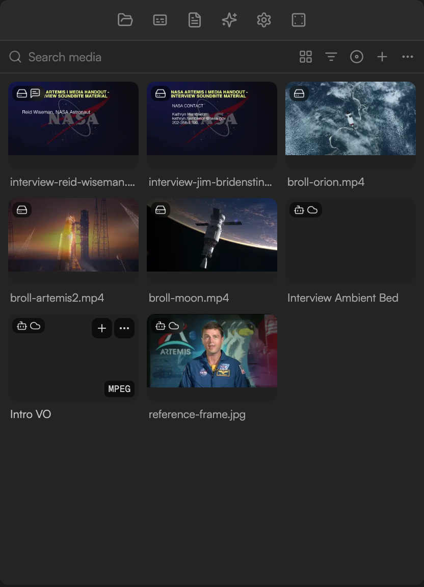 Details of an AI-generated video showing Model, Variant and prompt