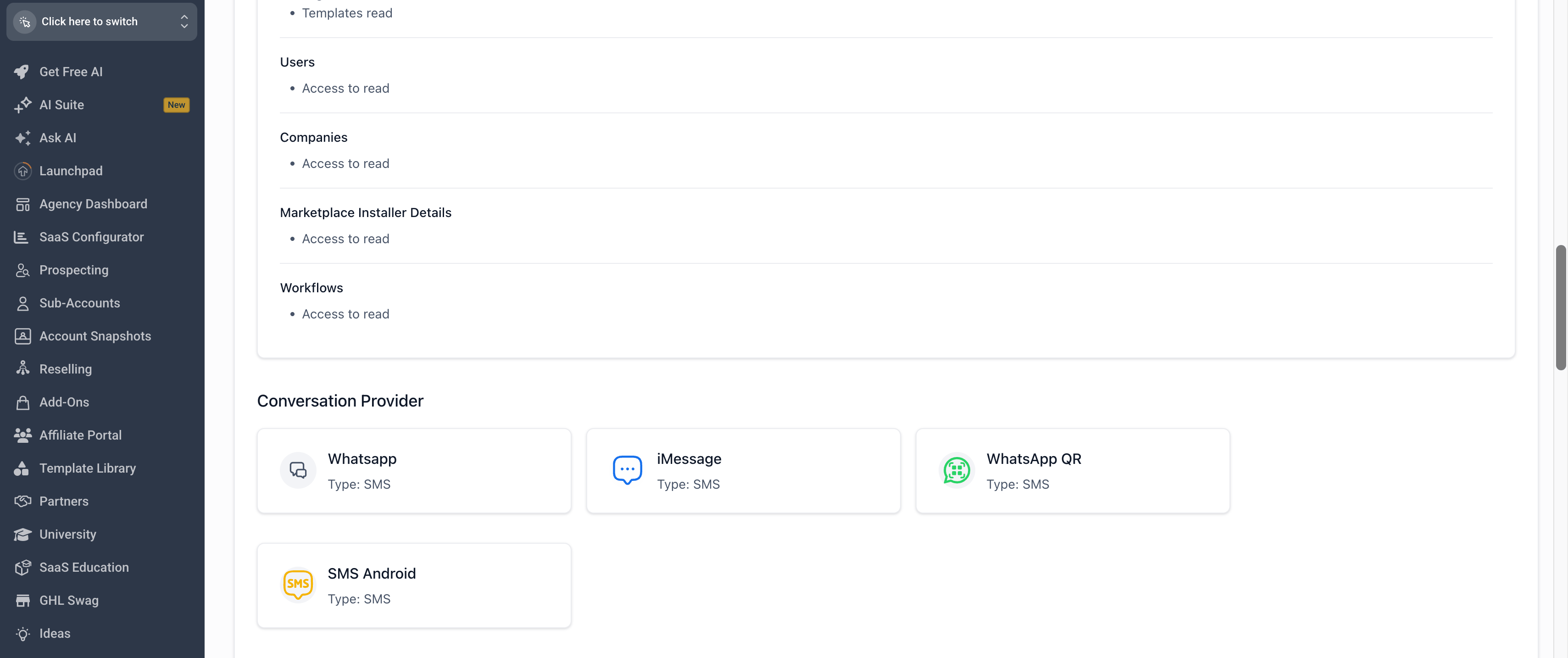 Conversation Providers in CRM