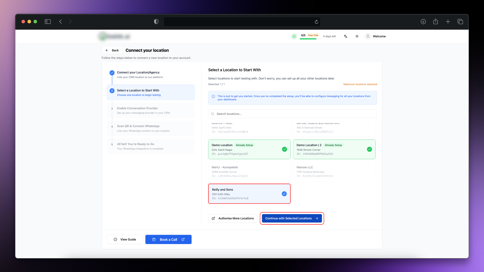Passo 1 do Onboarding