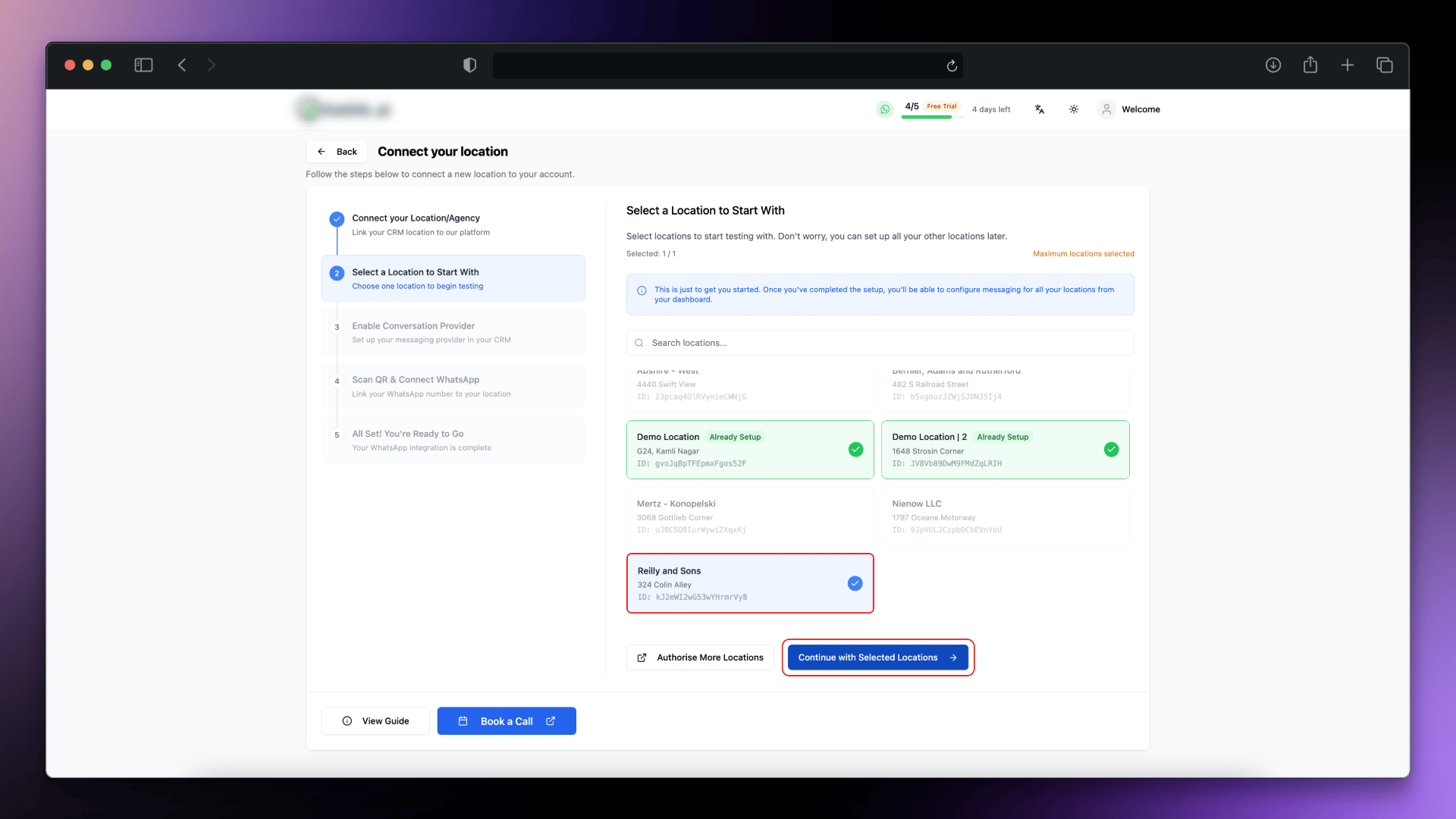 Passo 1 do Onboarding