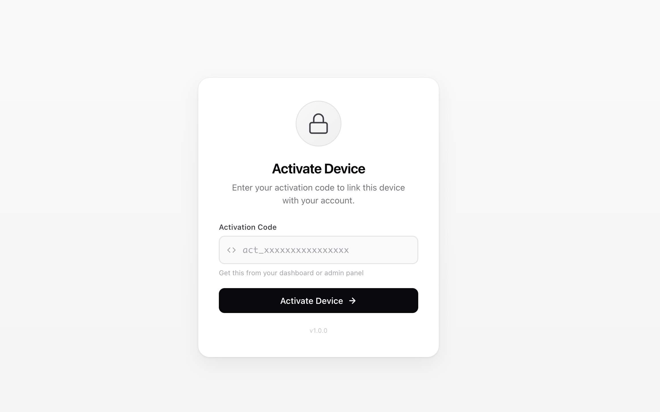 Activation Code