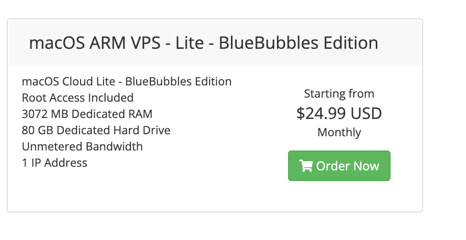 HostMyApple Cloud Mac