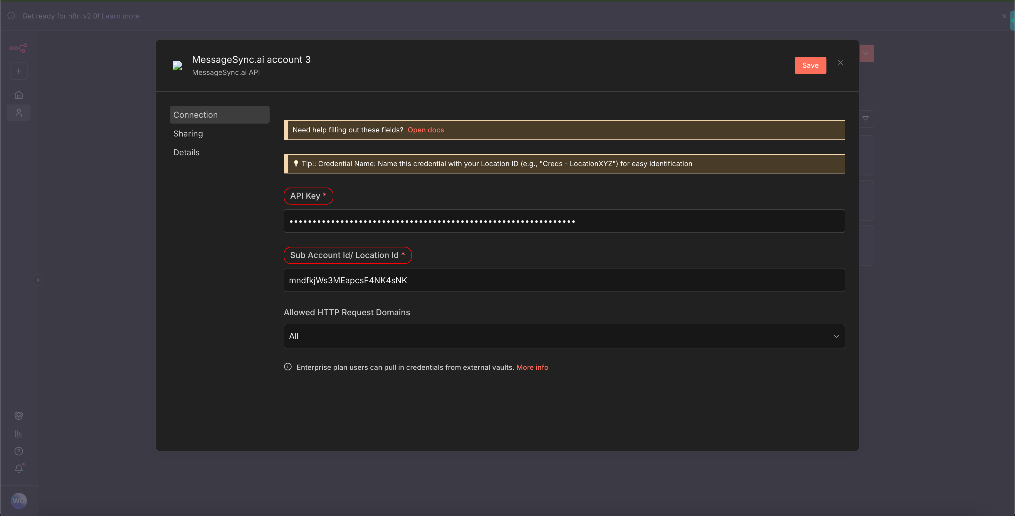 Install the MessageSync.ai Community Node in n8n