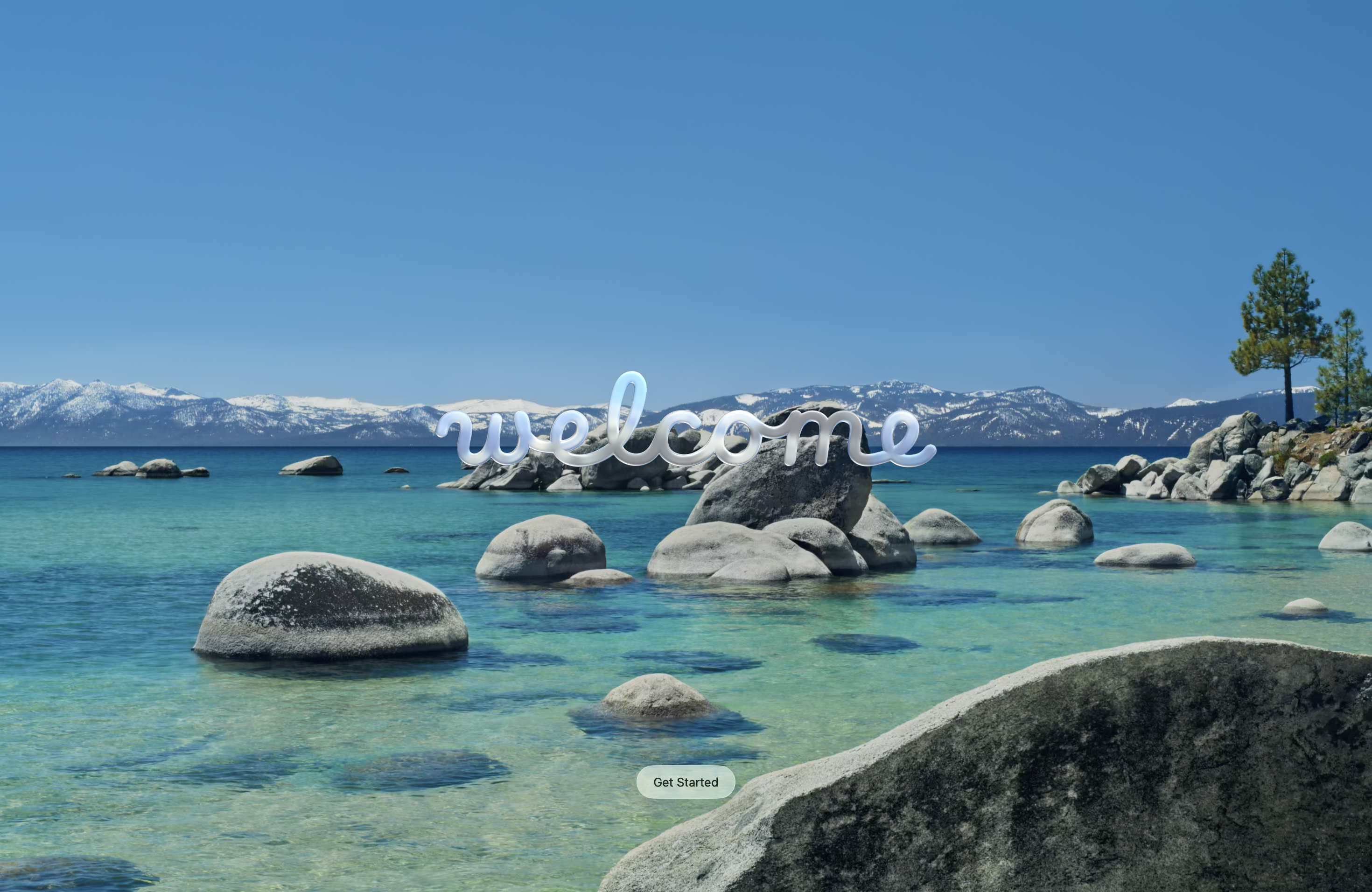 macOS welcome screen at the end of profile setup