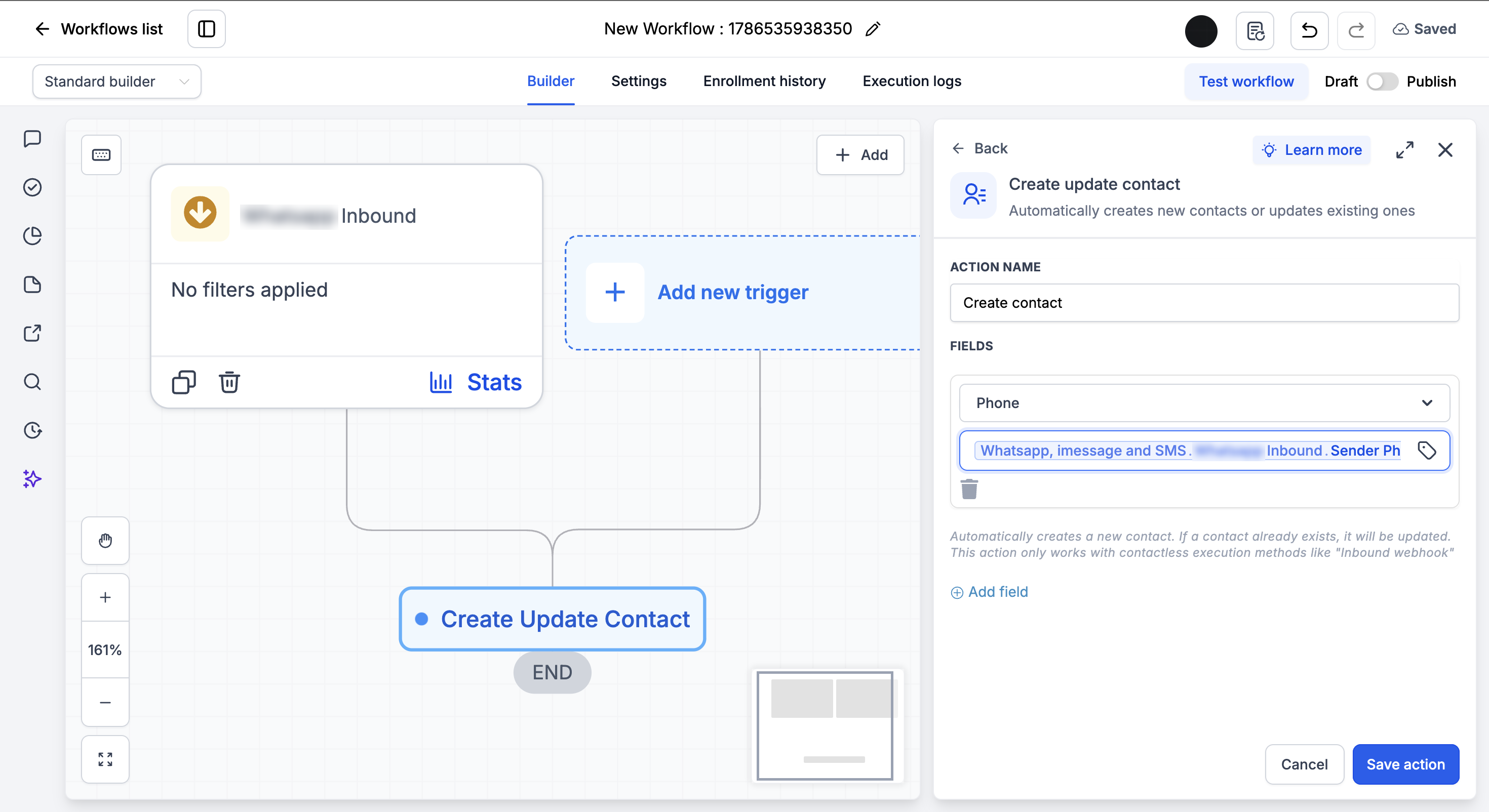 Create Contact Action