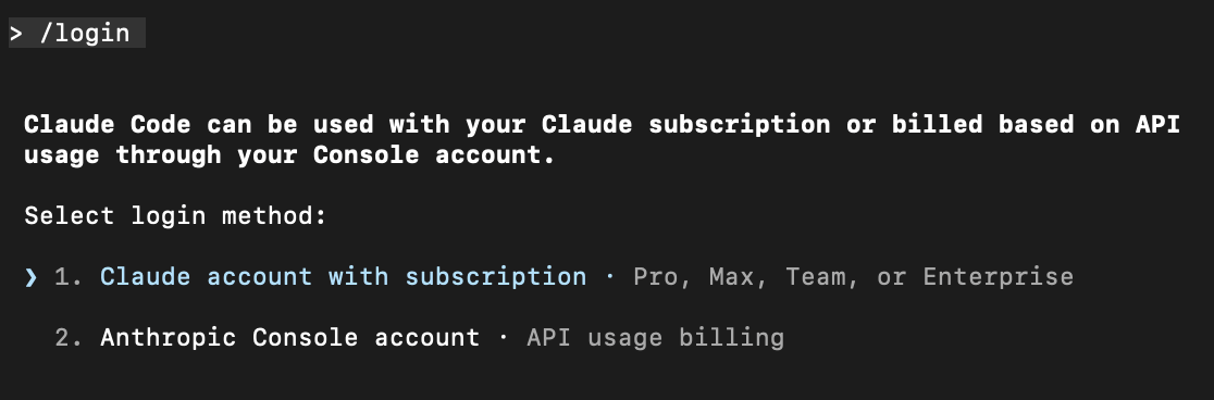 Claude Code 登录界面