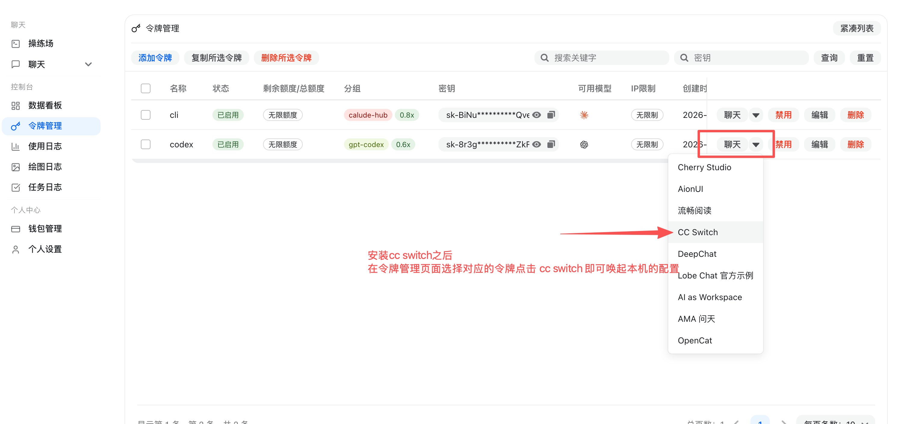Codex 配置已启用