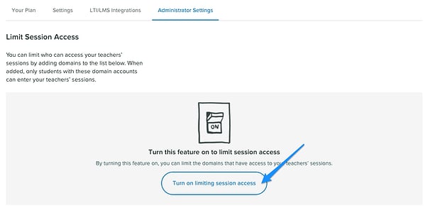 Home, administrator settings, turn on limiting