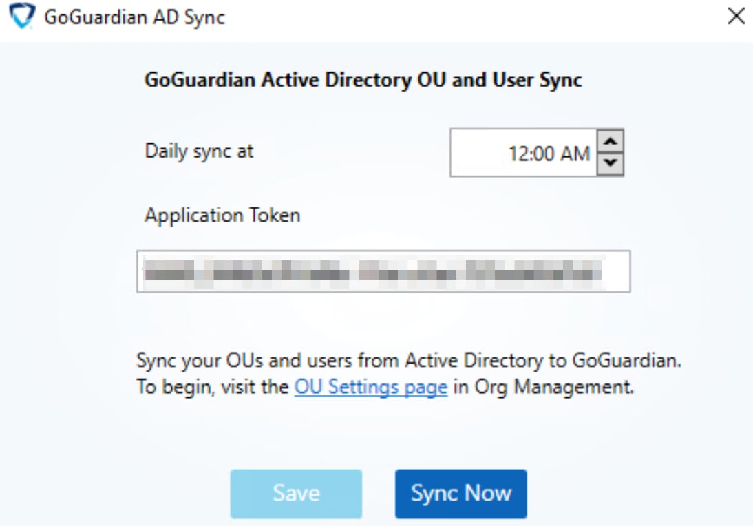 GoGuardian Active Directory Sync Tool used for syncing Active Directory with GoGuardian