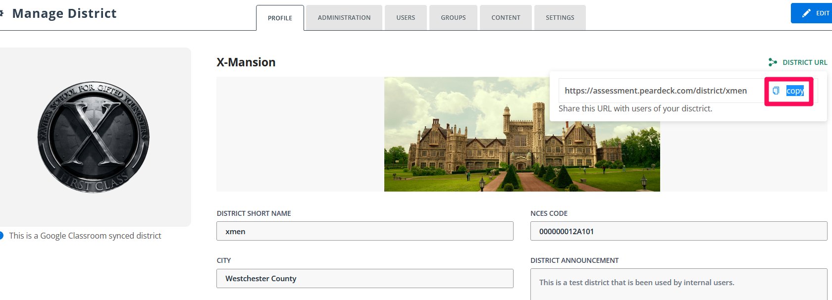 Use your district-specific URL when configuring the Kiosk app, as outlined in Step 5 of this help article: How do I…