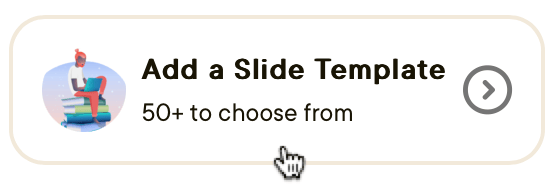 Template library button, red arrow