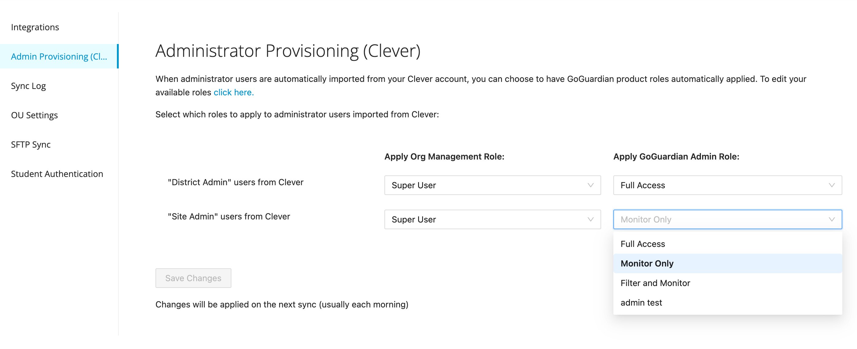 Optional: Provision Admin Accounts from Clever or ClassLink