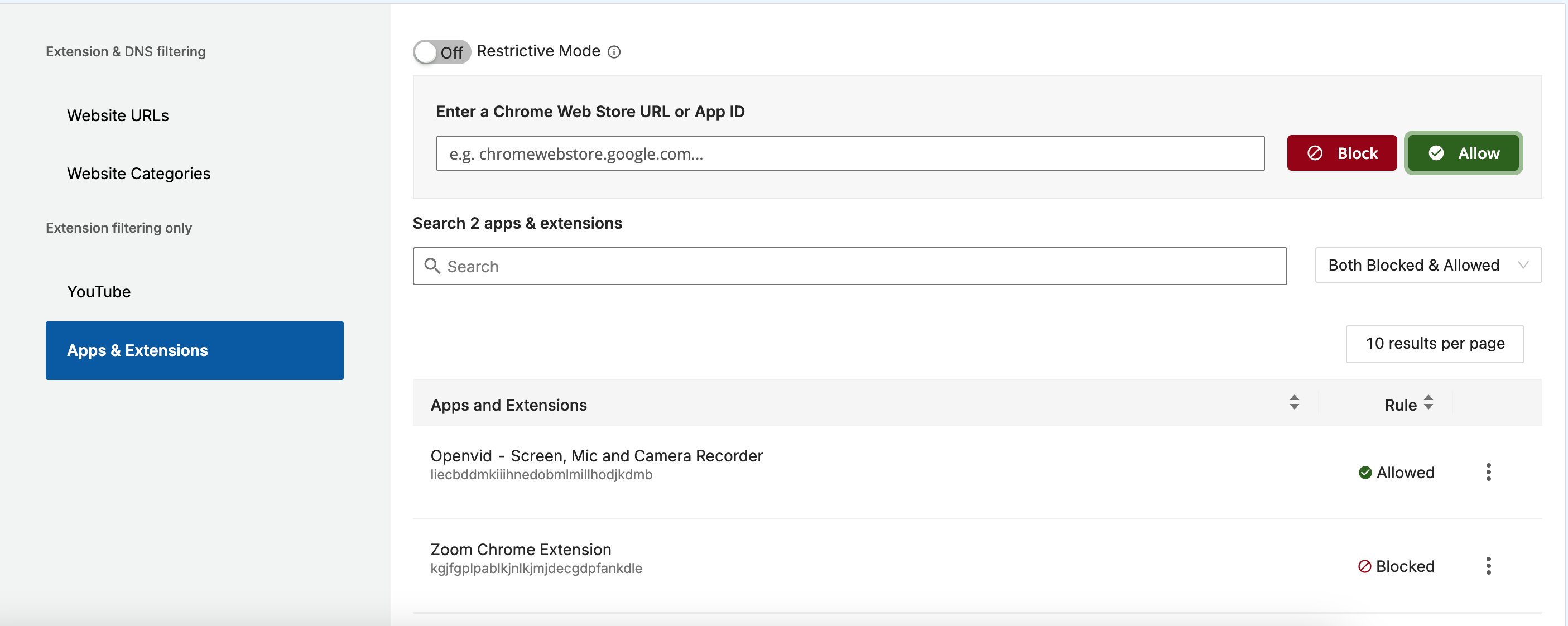 Manage Chrome Apps and Extensions