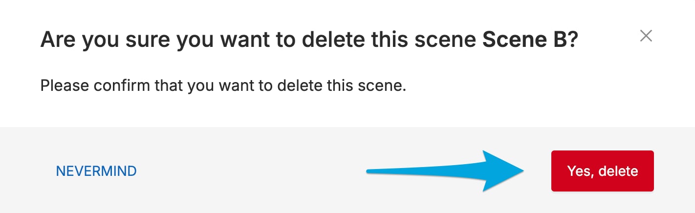 Delete a Scene