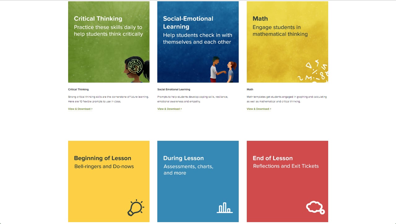 Formative Assessment templates