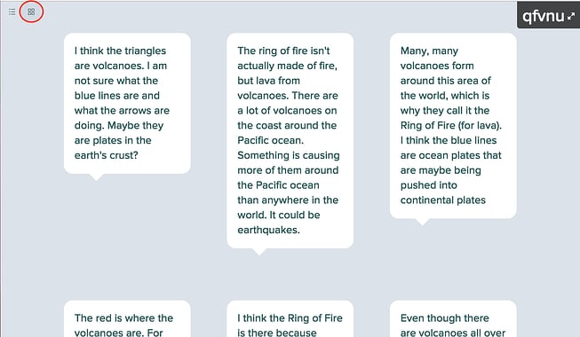 Text, grid on projector, layout circled
