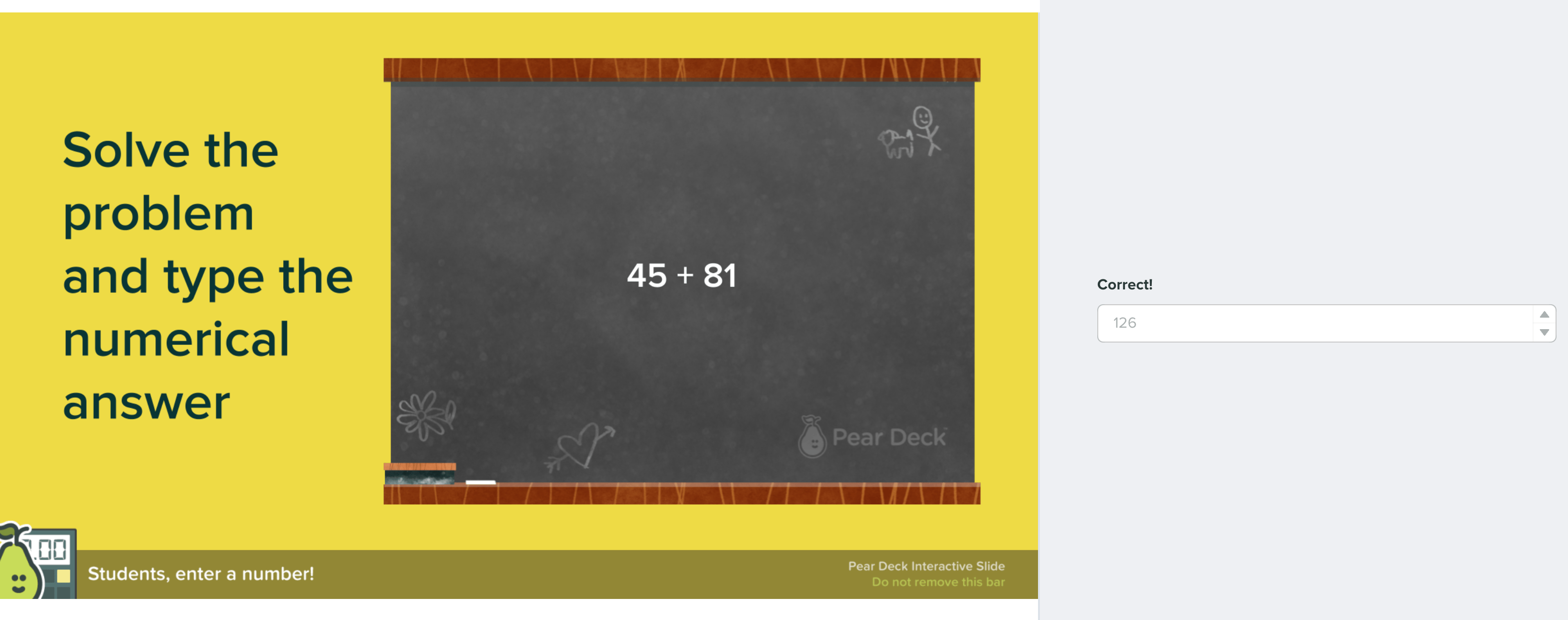 Auto-grading of student's answer and real-time results for the student.