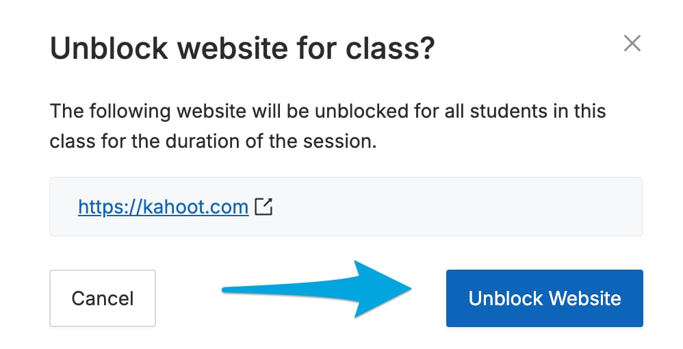 Override Blocked Websites in Teacher