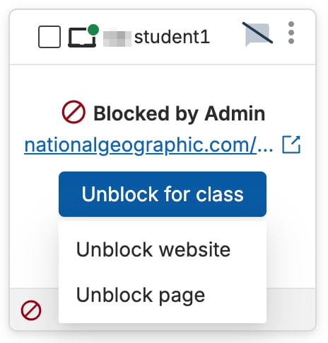 Override Blocked Websites in Teacher