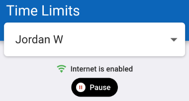 GoGuardian Parent App Time Limits page
