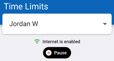 GoGuardian Parent App Time Limits page