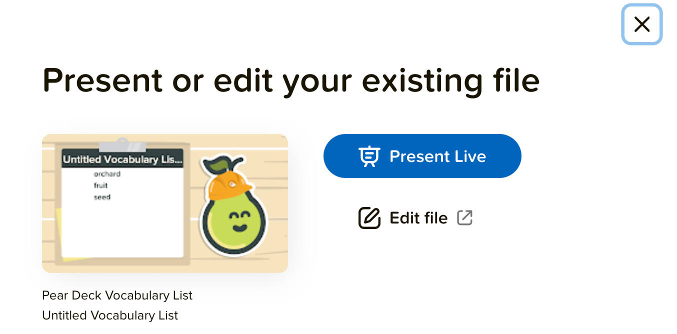 Window showing two buttons: Start Flashcard Factory and Edit List