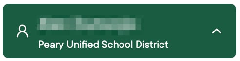 District name under the user's name in Pear Start navigation menu.