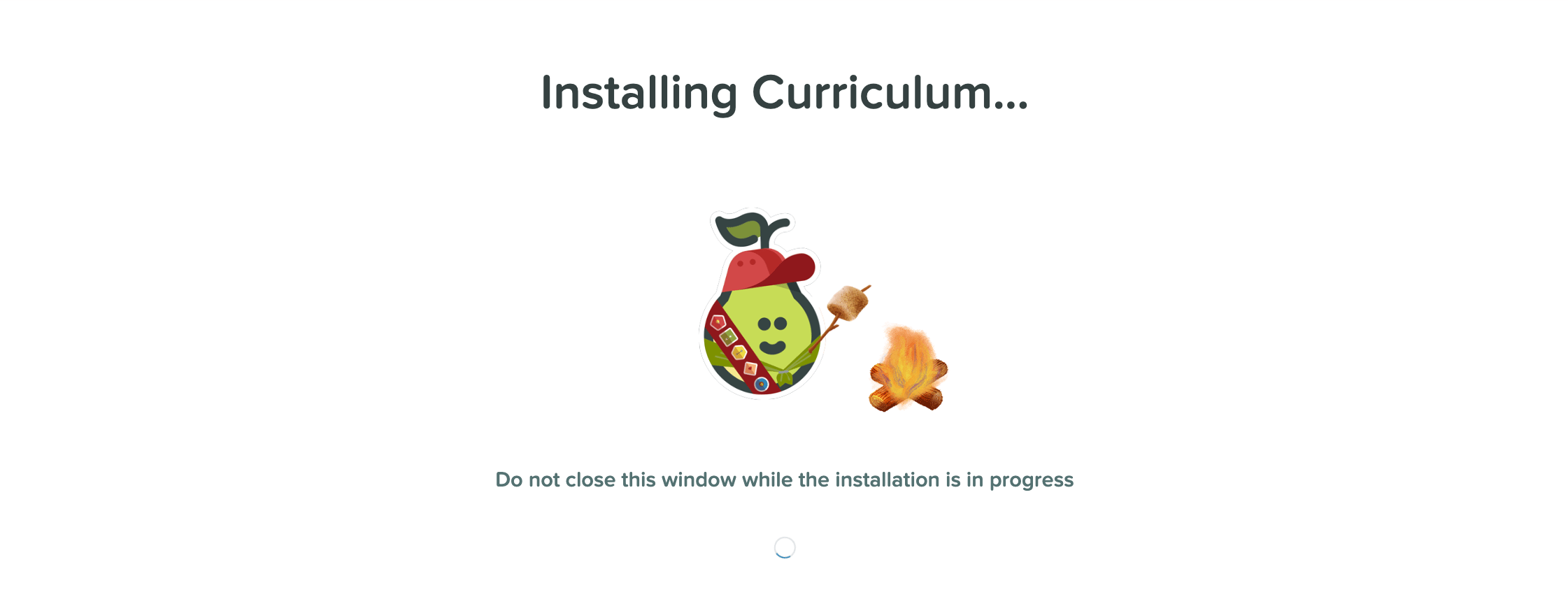 installing curriculum message