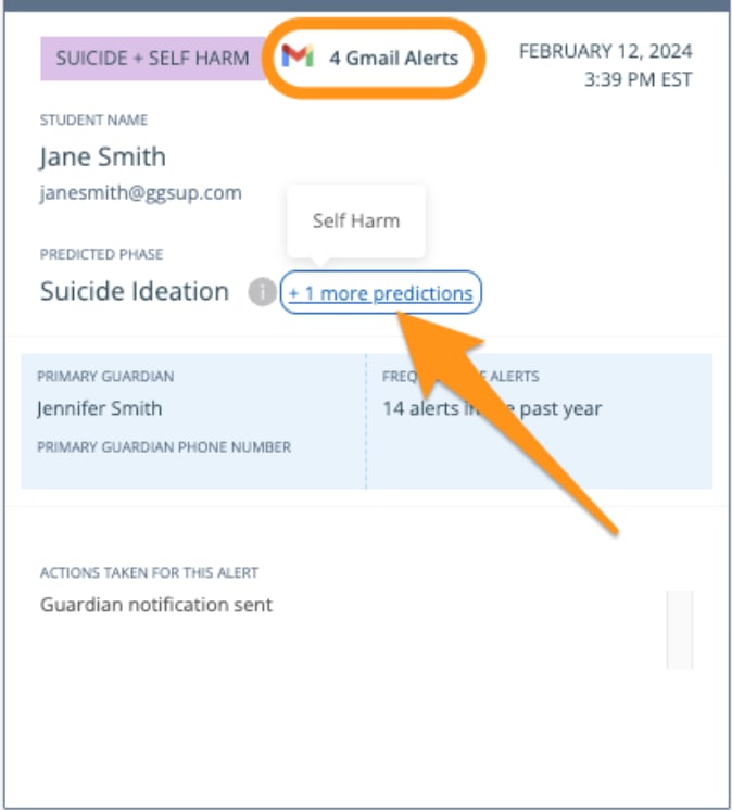 Review the Quick-View Alert Card