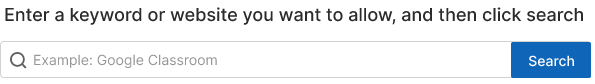 Allowed and Blocked URLs