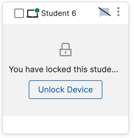 Unlock an Individual Student's Screen