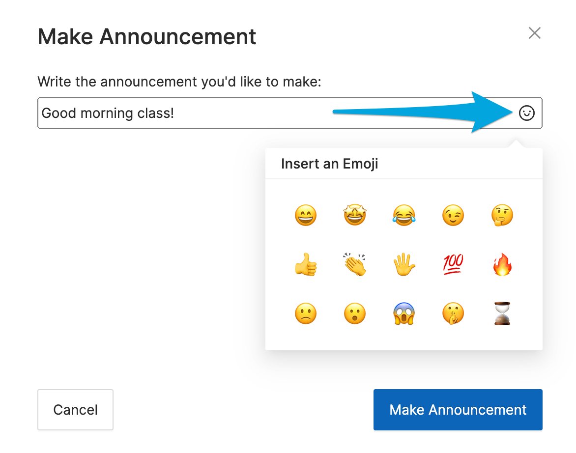 Send an Announcement to the Whole Class