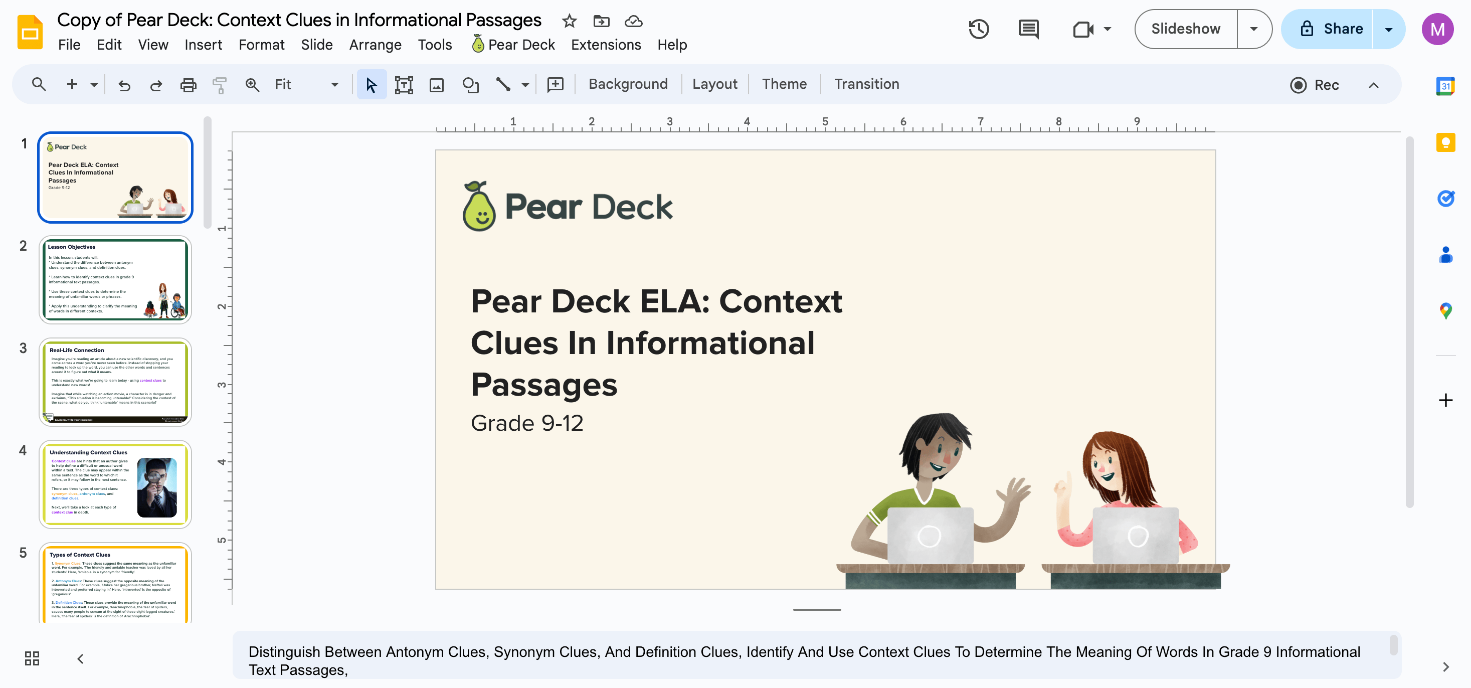 Copy of deck from District Library opened in Google Slides