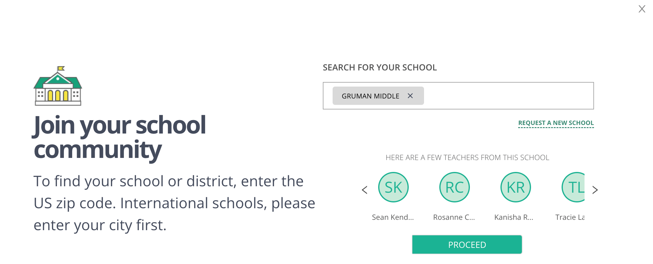 Search for school.