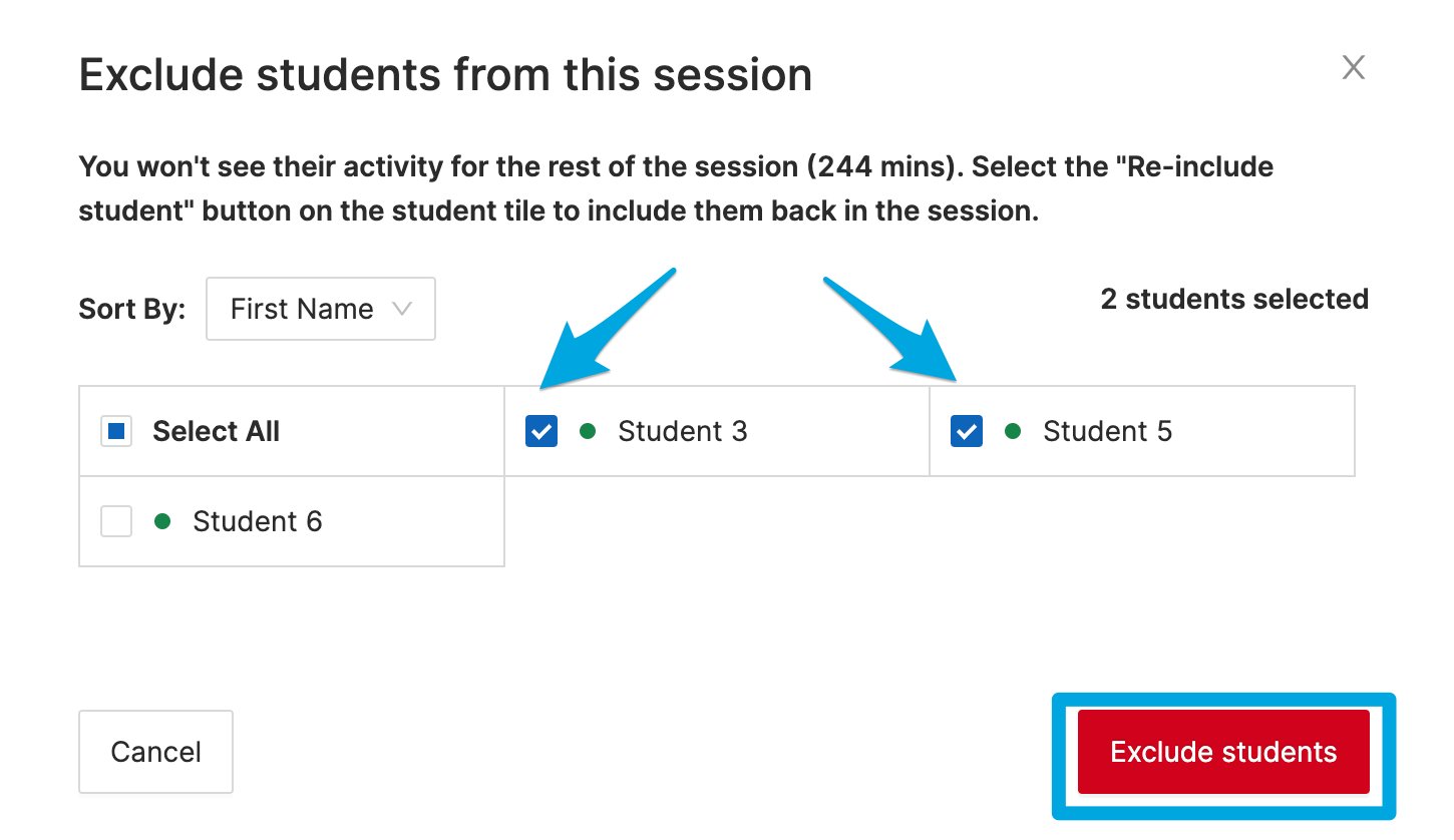 Exclude / Include Student