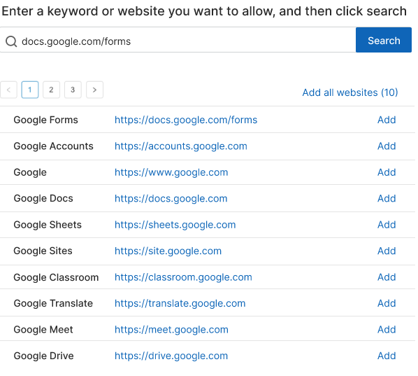 GoGuardian Teacher Scene rule entry interface