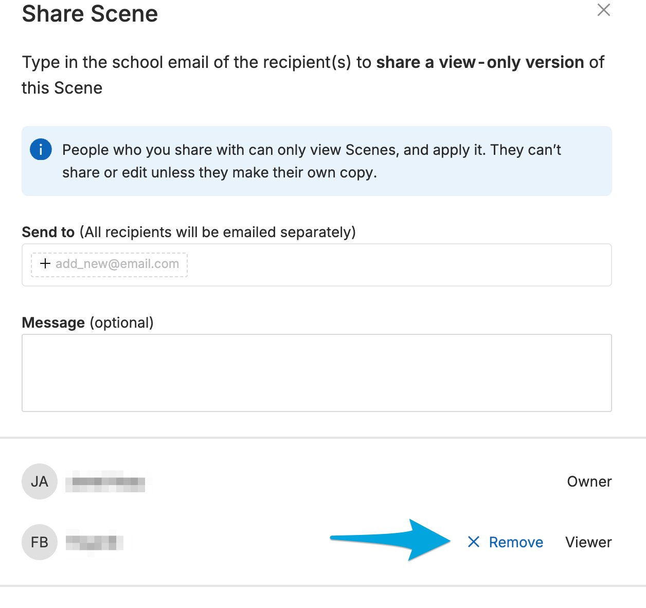 Remove Shared Access